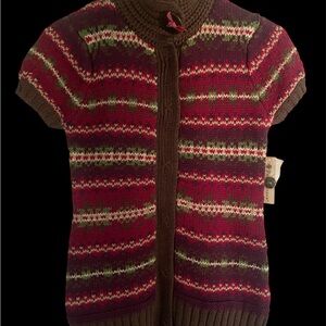 Girls Multicolor Knit Sweater